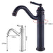 Robinet vintage lavabo Noir