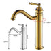 Robinet vintage lavabo Or