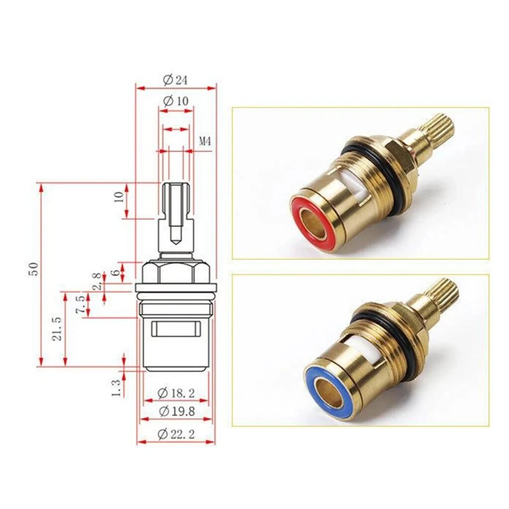 Cartouche robinet ceramique 2 pièces