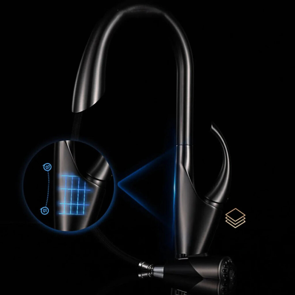Mitigeur design noir