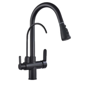 Robinet 3 voies douchette Noir