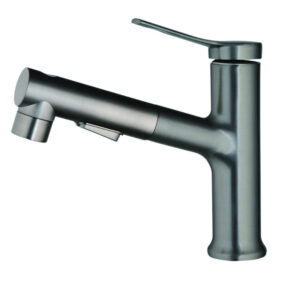 Robinet argent salle de bain double sortie