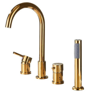 Robinet baignoire doré - MELIORA Doré brillant