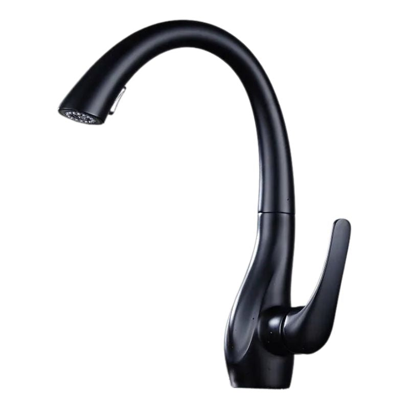 Robinet col de cygne lavabo Noir