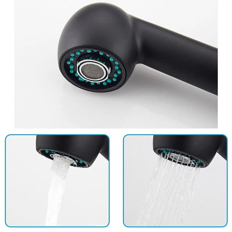 Robinet cuisine avec douchette extractible noir