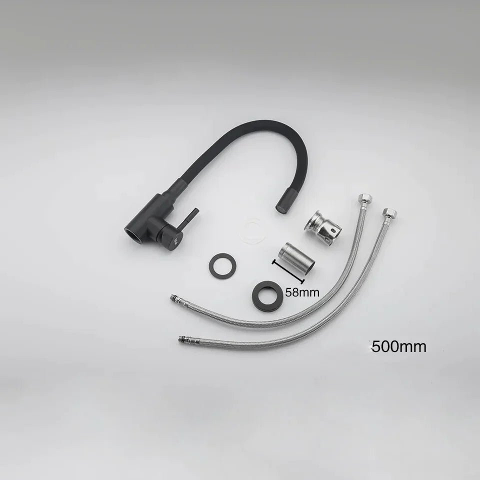Robinet cuisine flexible noir