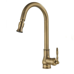 Robinet cuisine retro avec mitigeur rabattable