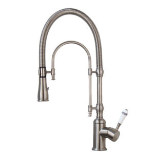 robinet cuisine retro douchette - NIMBUS Argenté brossé