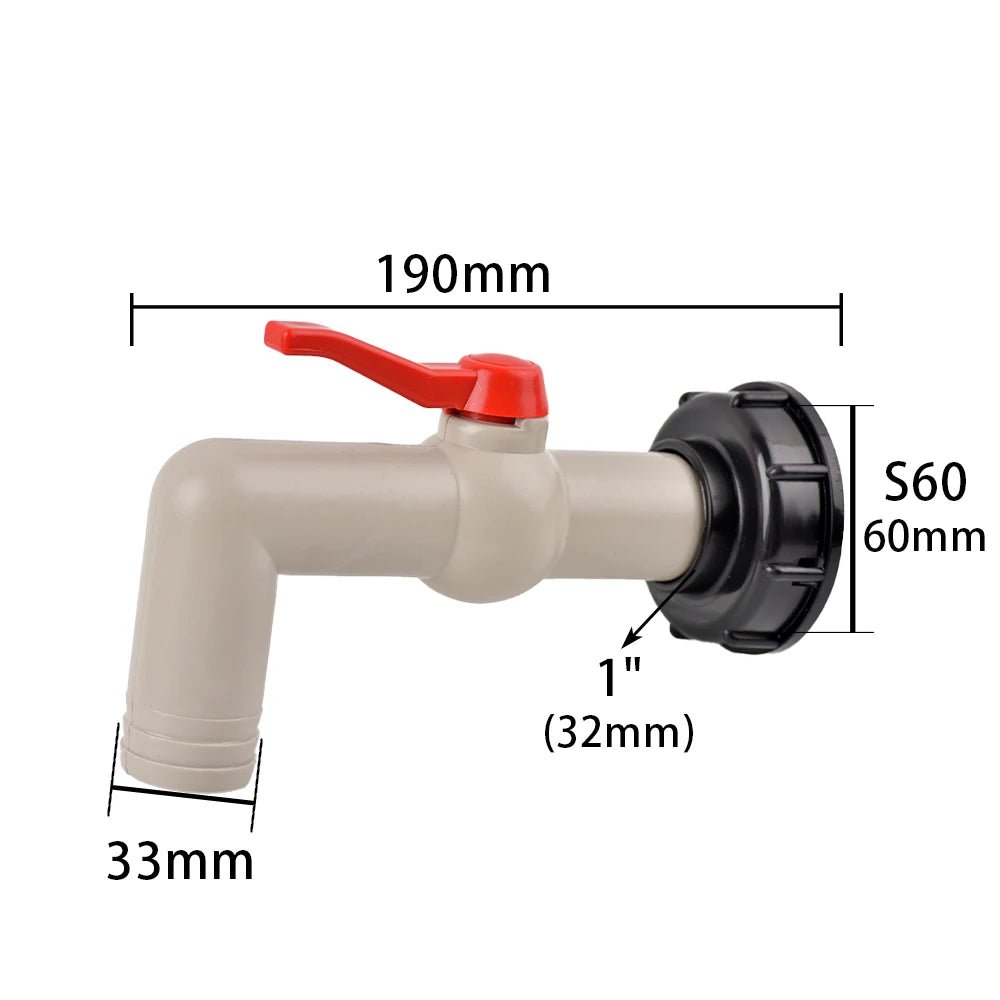 Robinet cuve 1000l plastique 190mm