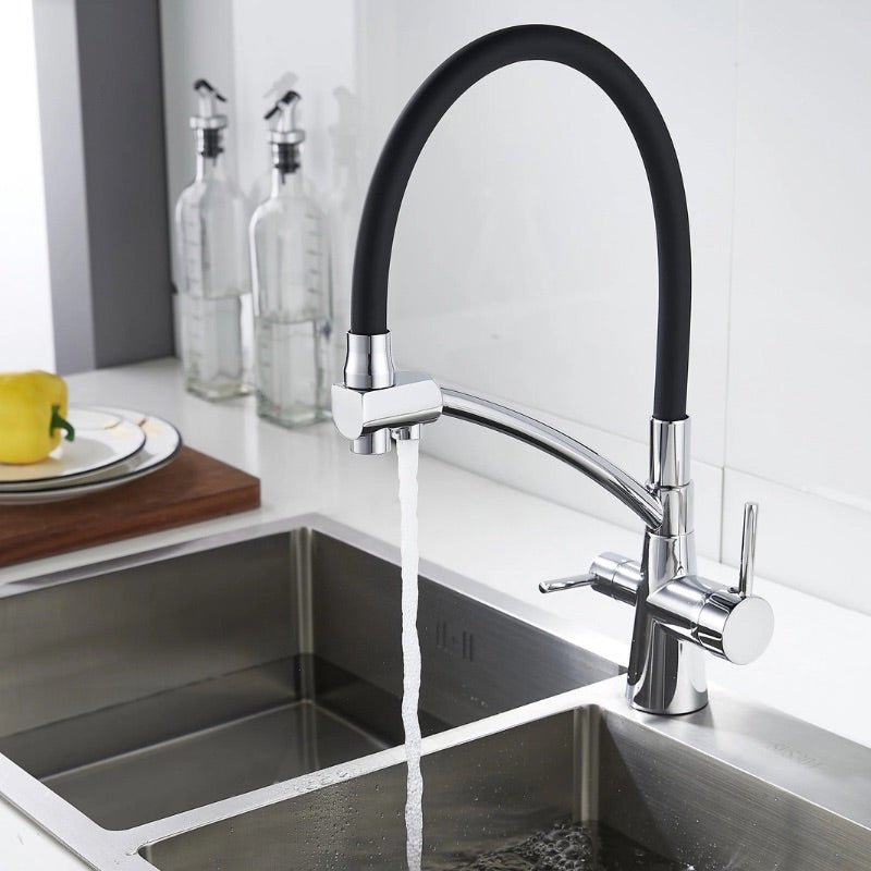 Robinet de Cuisine à 3 voies Argenté Chrome