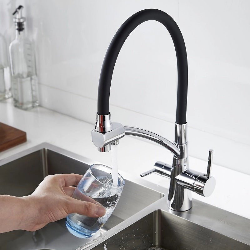 Robinet de Cuisine à 3 voies Argenté Chrome