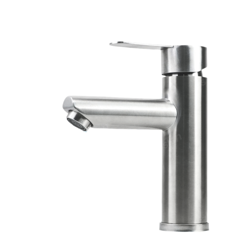 Robinet de Lavabo de Salle de Bain Moderne Avec Design En Métal Argent