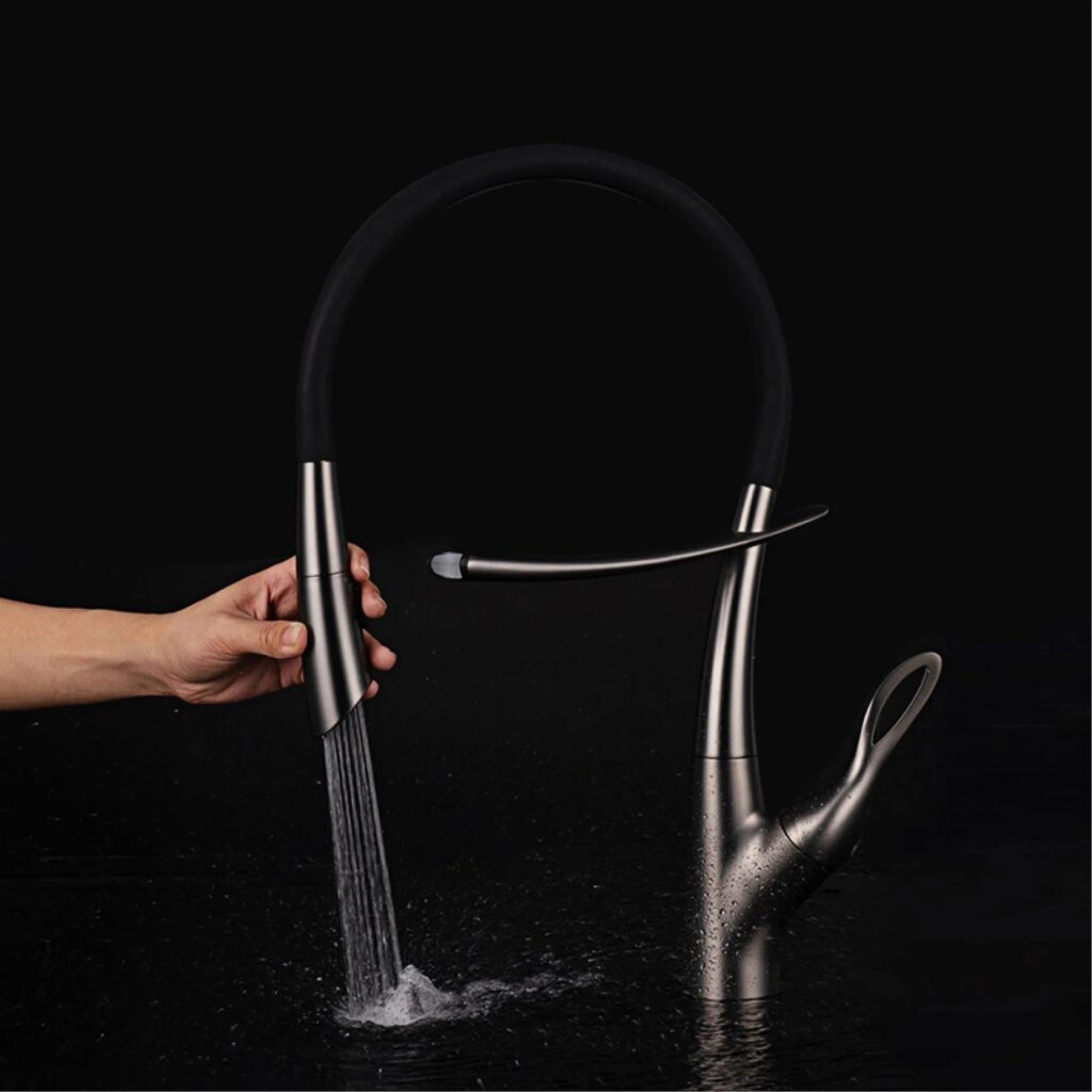 Robinet design col de cygne pour vasque