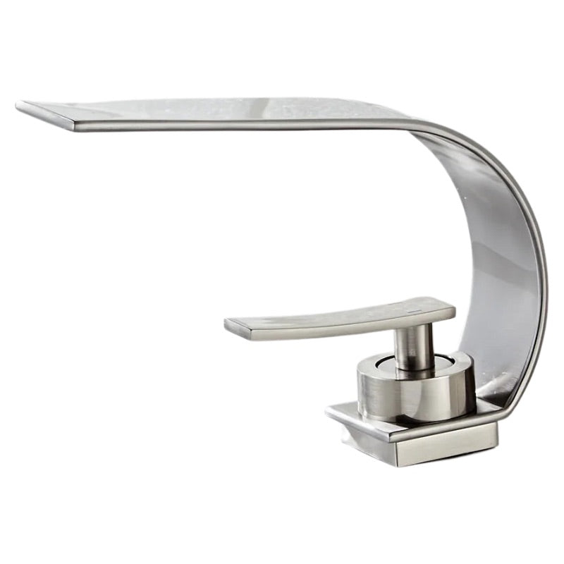 Robinet design salle de bain - SCYLLA Argenté brossé