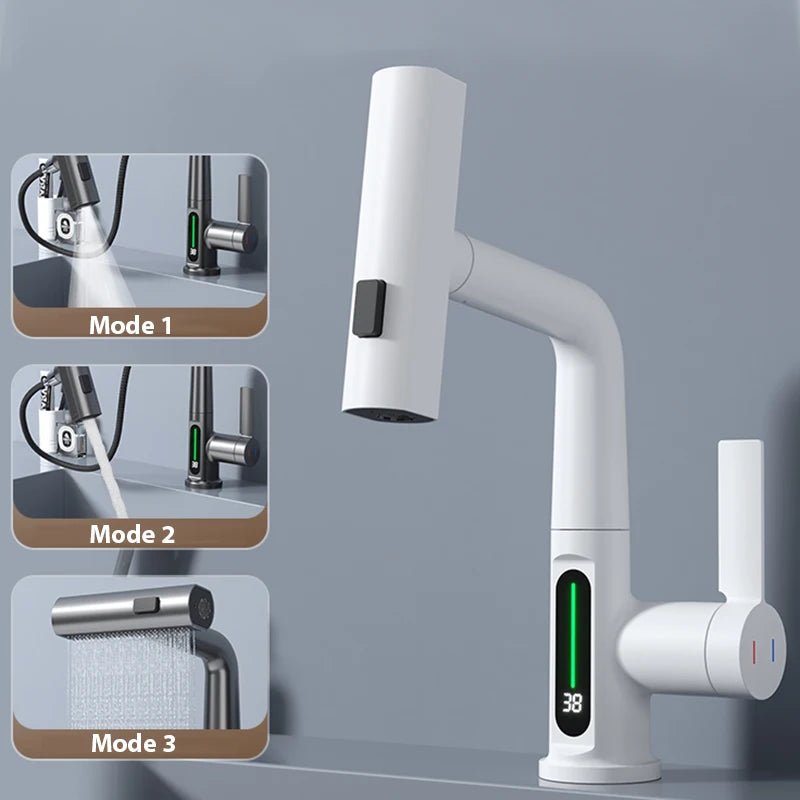 Robinet douchette contacteur 12v Blanc