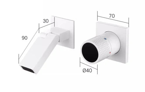 Robinet encastrable à led blanc