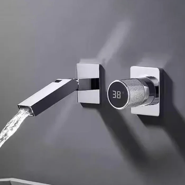 Robinet encastrable à led noir Argenté chrome