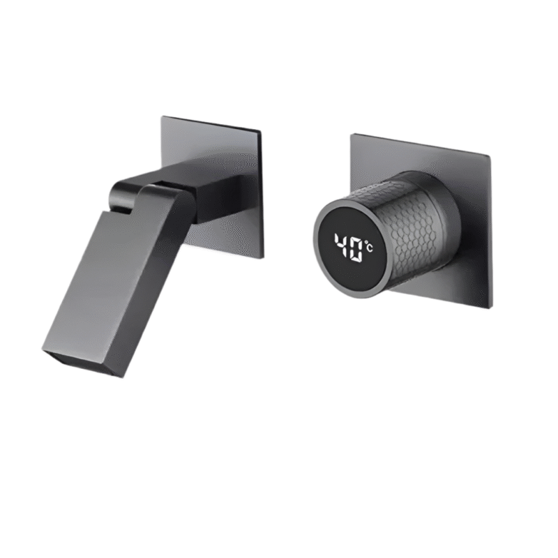 Robinet encastrable à led noir - VELOCIS Argenté anthracite