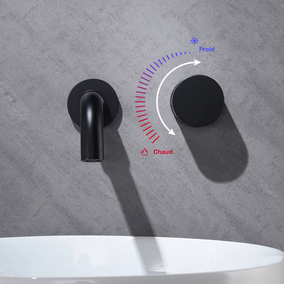 Robinet encastrable avec mitigeur noir