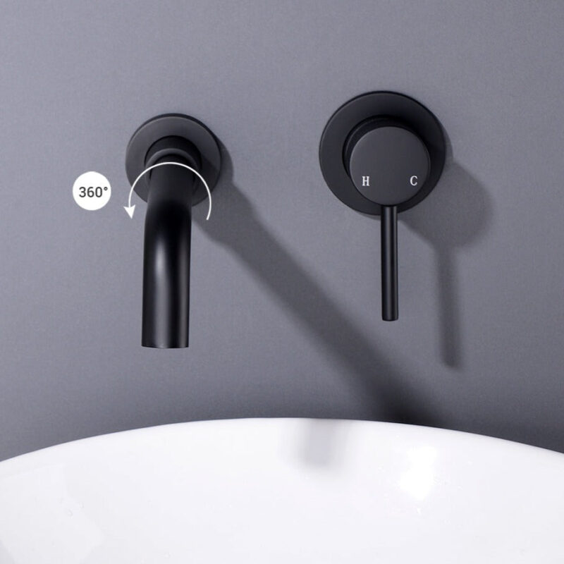 Robinet encastrable noir