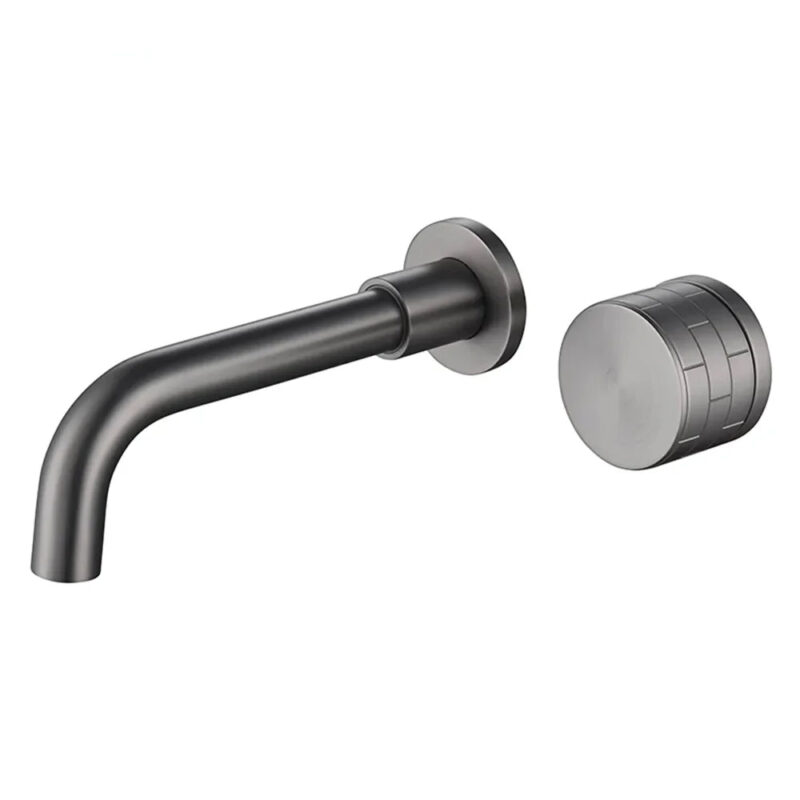 Robinet encastrable salle de bain Argenté anthracite brossé