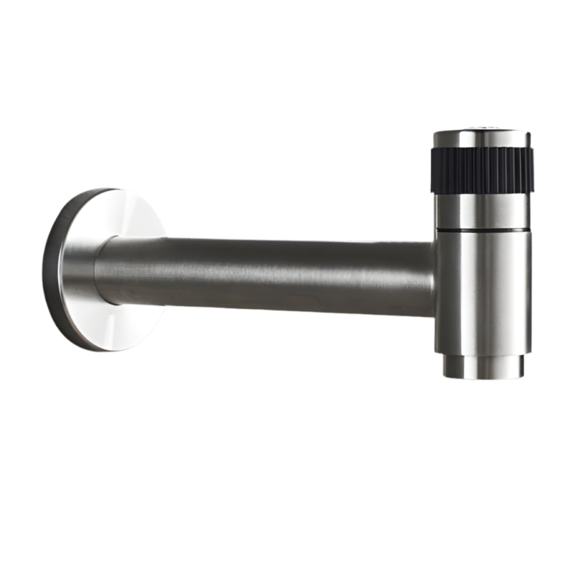 Robinet exterieur mural design Nickel