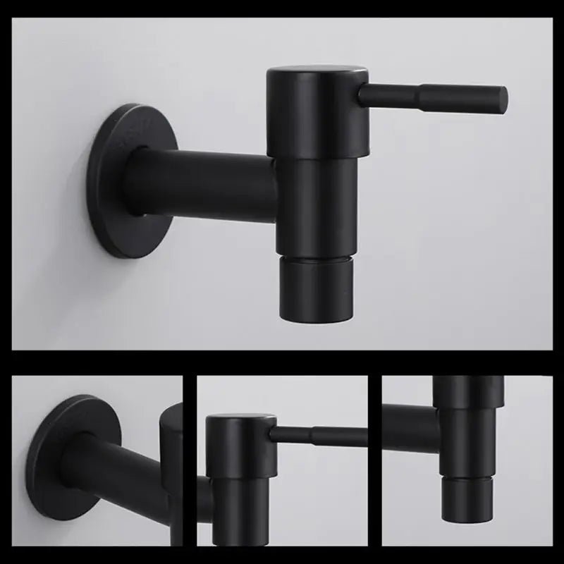 Robinet extérieur noir minimaliste