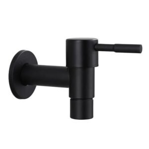 Robinet extérieur noir minimaliste