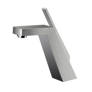 Robinet lavabo design Argenté clair brossé