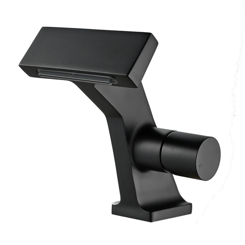 Robinet lave main cascade Noir