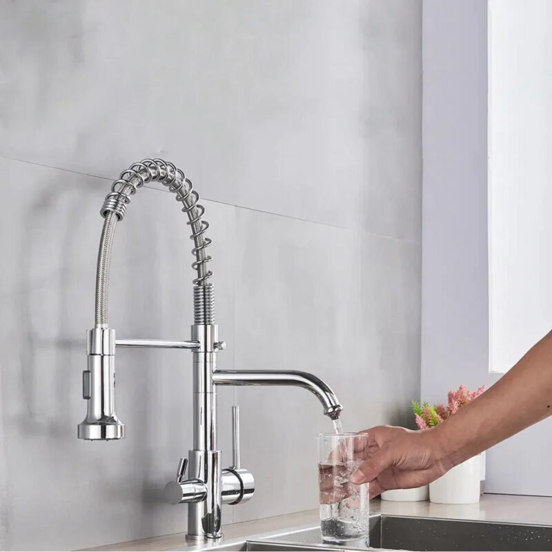 Robinet mitigeur avec douchette pour cuisine