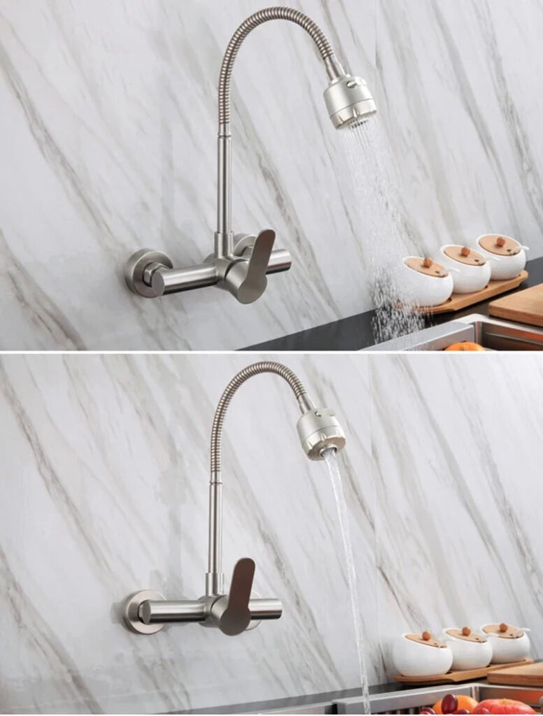 Robinet mural en laiton