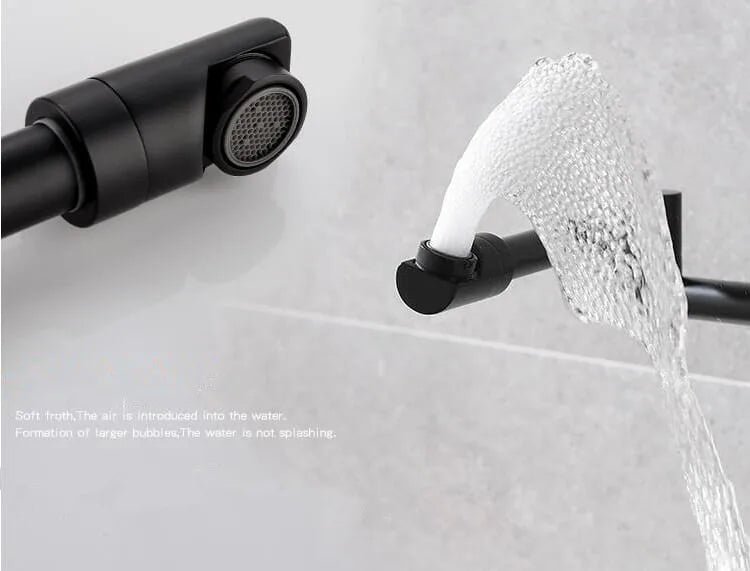 Robinet mural laiton retractable avec douchette