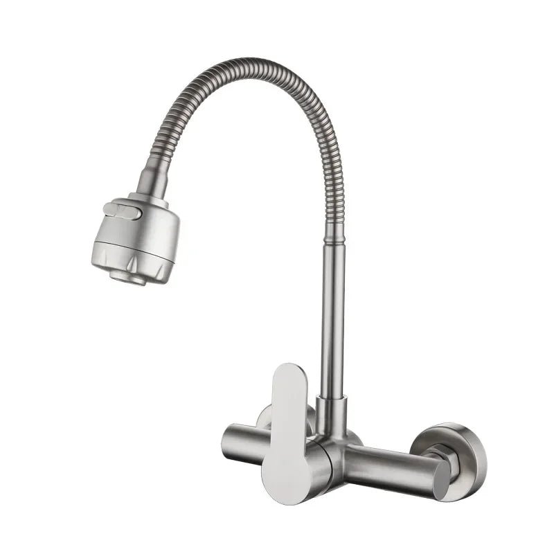 Robinet mural pour evier Argent