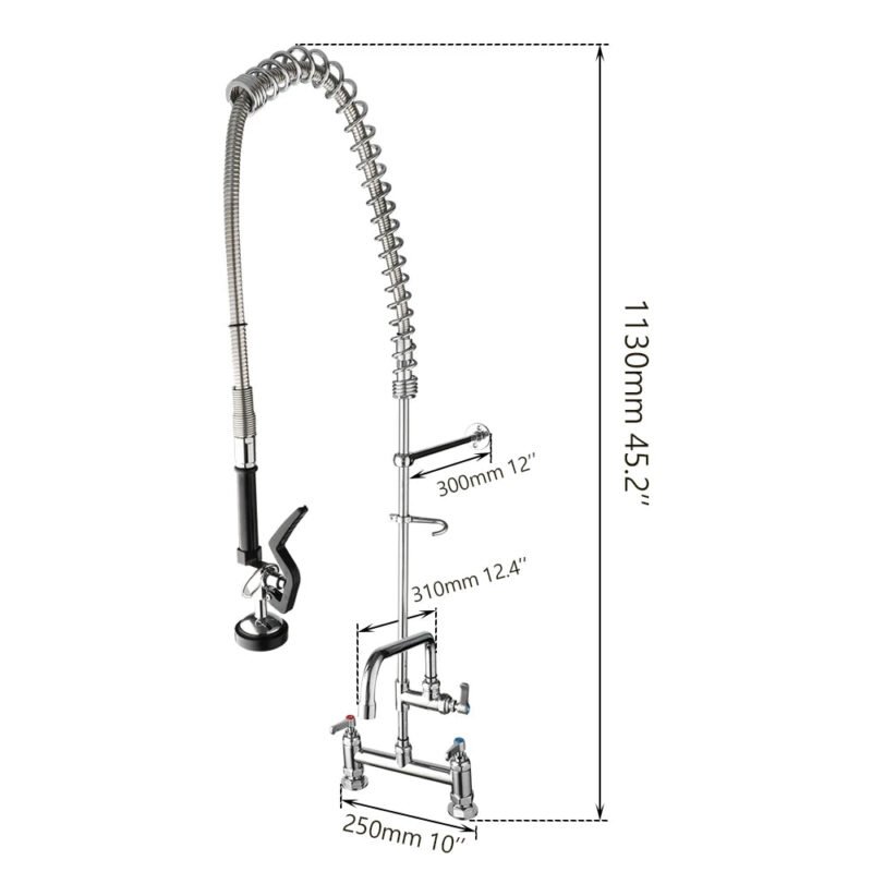 Robinet professionnel de rinçage