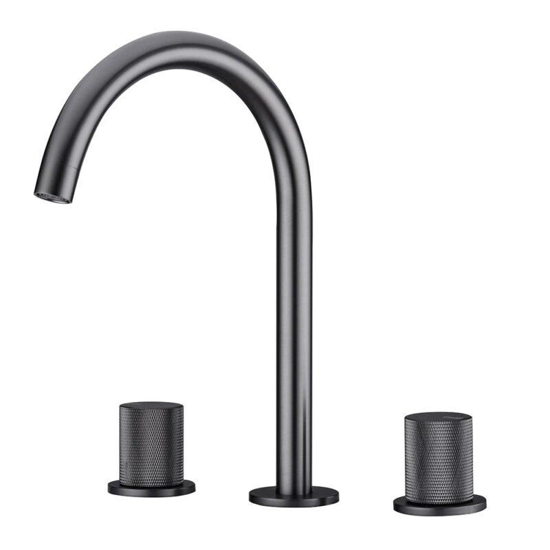 Robinet salle de bain 2 trous Argent