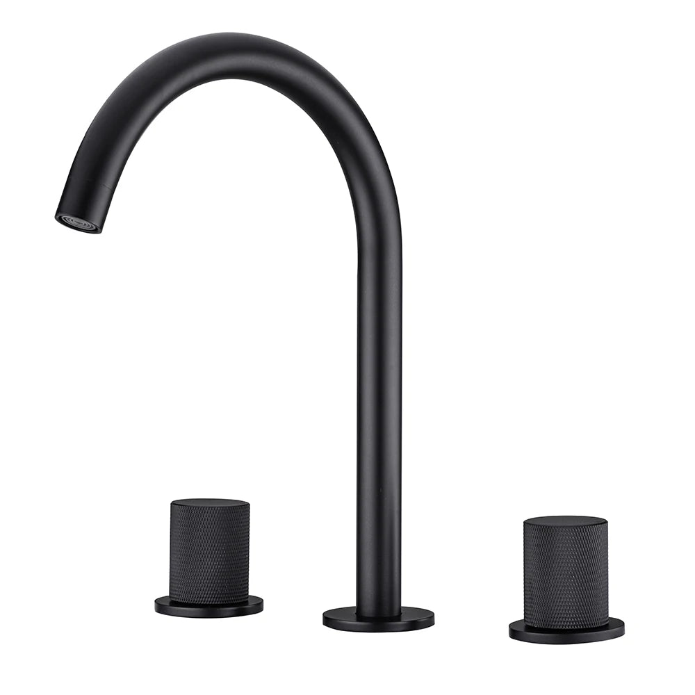 Robinet salle de bain 2 trous Noir