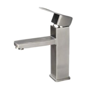 Robinet salle de bain acier brossé