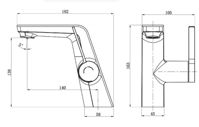 Robinet salle de bain avec led