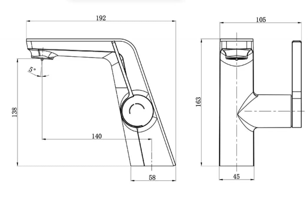 Robinet salle de bain avec led