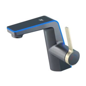 Robinet salle de bain avec led Gris