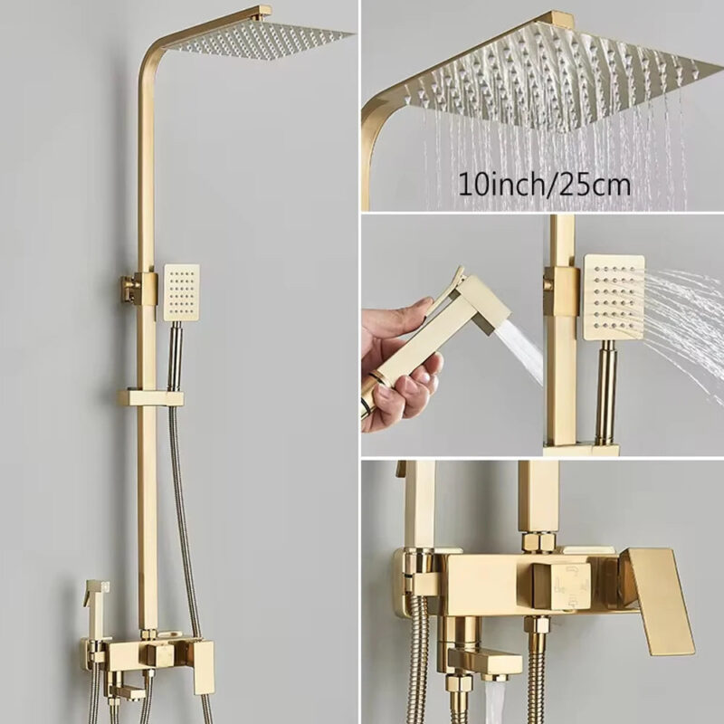 Robinet salle de bain chrome Or