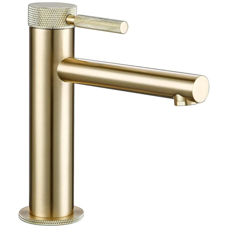 Robinet salle de bain couleur laiton Or