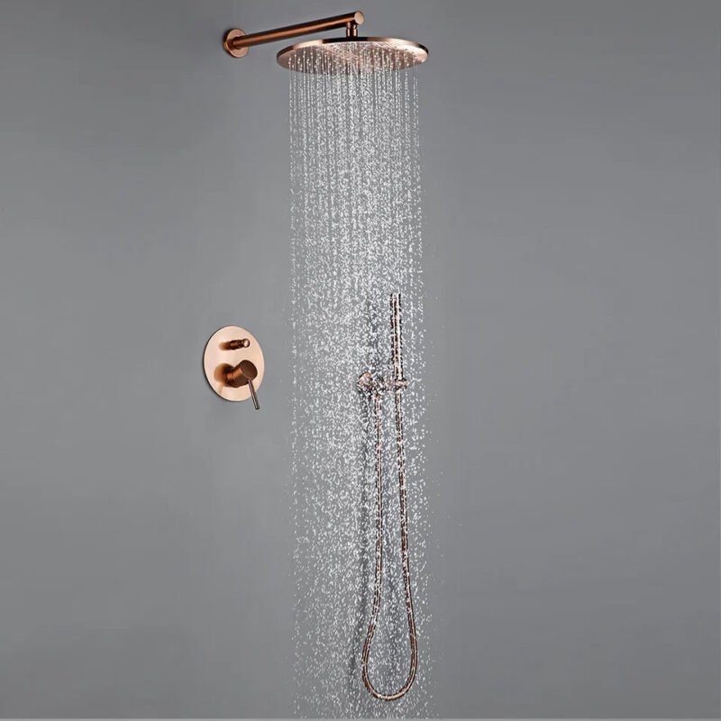 Robinet salle de bain cuivre rose
