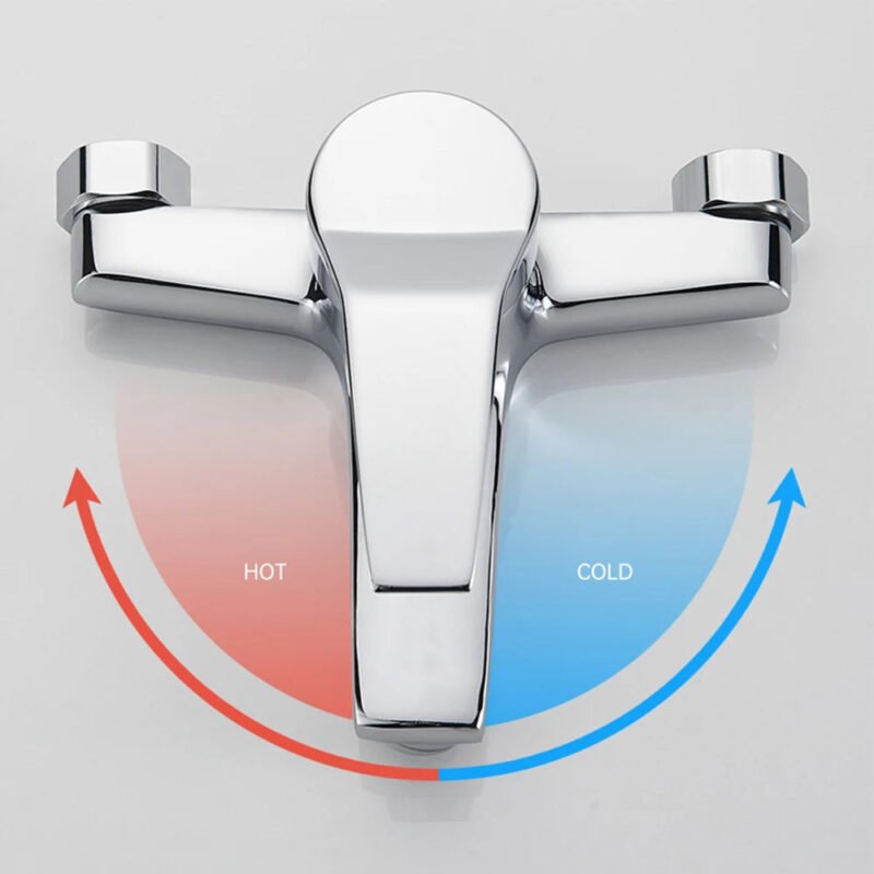 Robinet salle de bain dans le mur