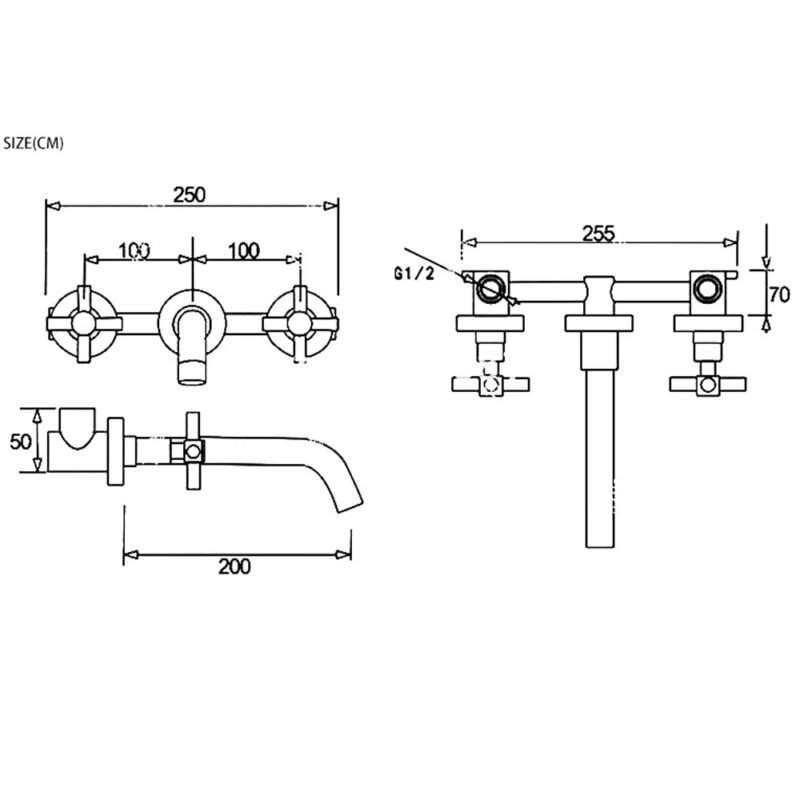 Robinet salle de bain encastrable