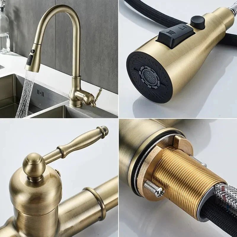 Robinet vintage avec douchette