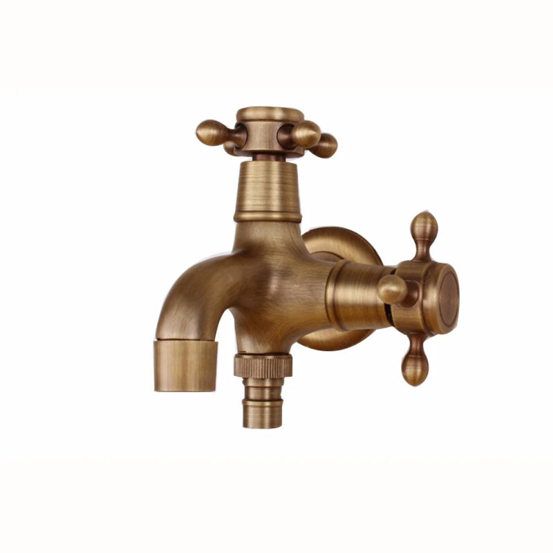 Robinet vintage extérieur double sortie