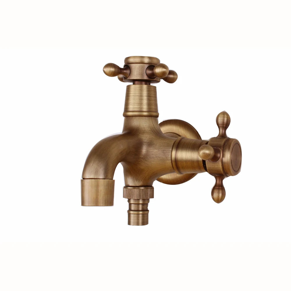 Robinet vintage extérieur double sortie