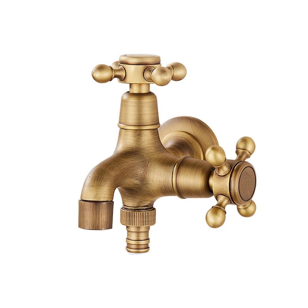 Robinet vintage extérieur double sortie